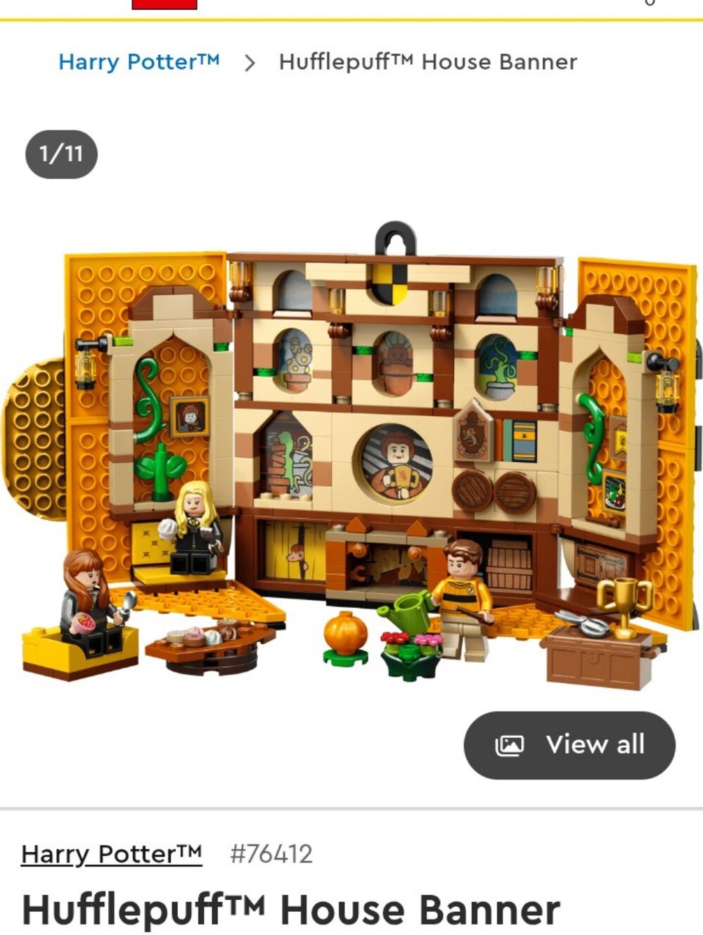 LEGO Harry Potter Hufflepuff House Banner